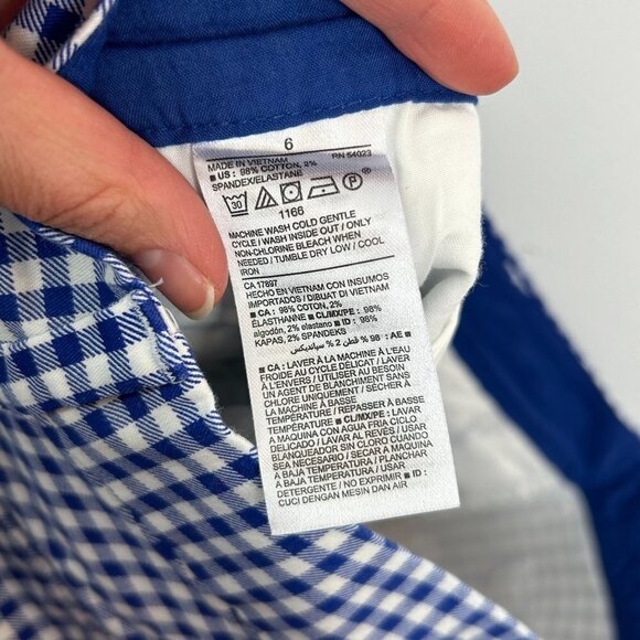NWT womens blue and white gingham‎ everyday shorts size 6 - Picture 5 of 5